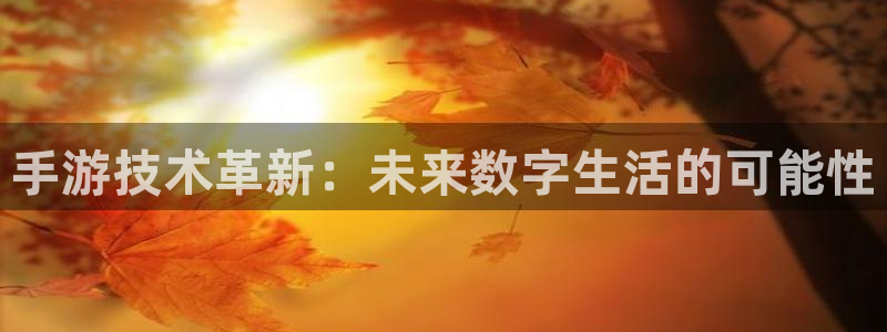 恩佐娱乐手机登录：手游技术革新：未来数字生活的可能性